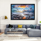 Sunset Over Volcanic Shore Wall Art