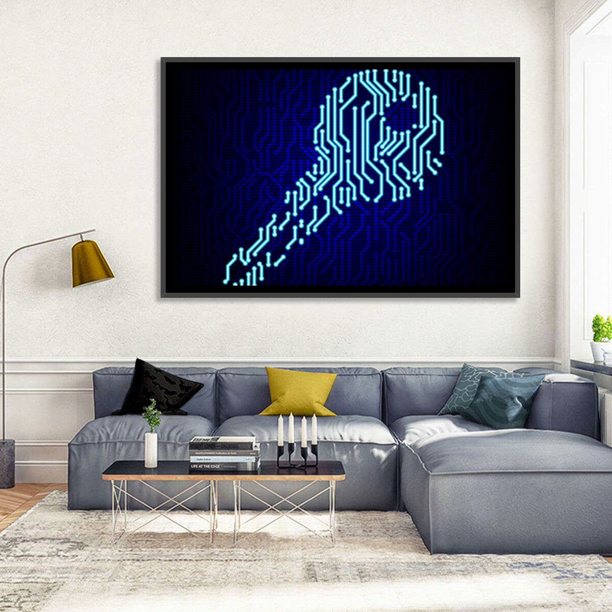 Digital Key Concept Wall Art in a room, landscape