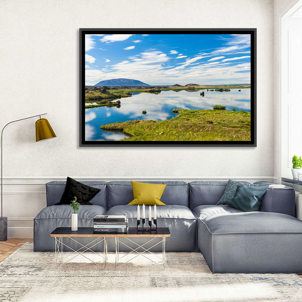 Lake Myvatn Reflection Wall Art