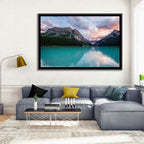 Turquoise Sunset at Lake Louise Wall Art