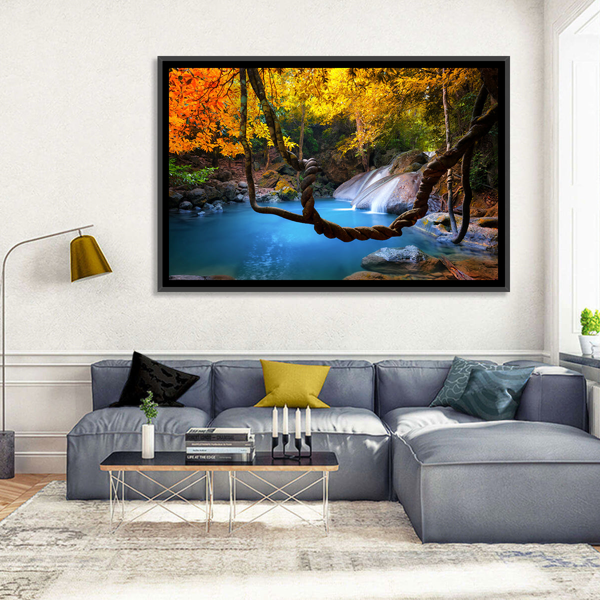 Erawan Waterfall Pool, Kanchanaburi Wall Art in a room, landscape