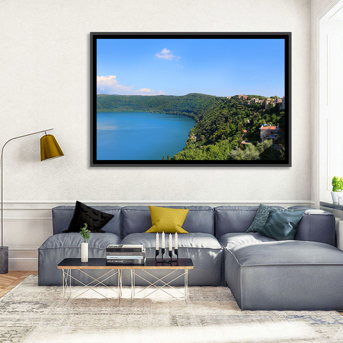 Lake Albano, Castel Gandolfo Wall Art in a room, landscape