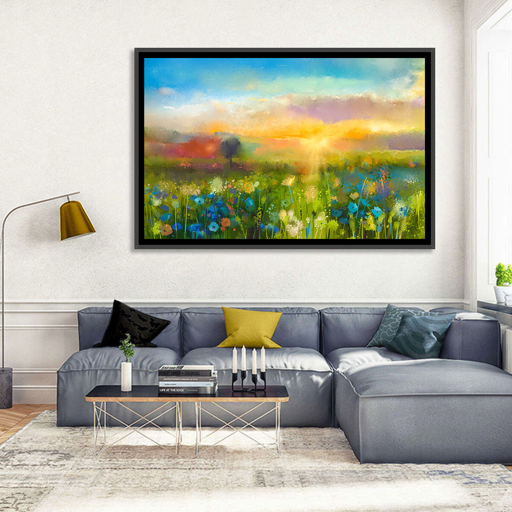 Sunset Wildflower Meadow Wall Art