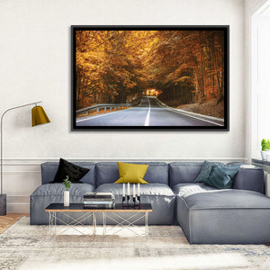 Dense Forest Road Wall Art