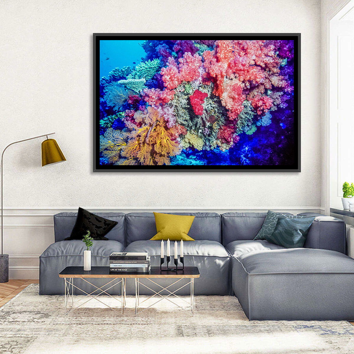 Vibrant Coral Reef Wall Art