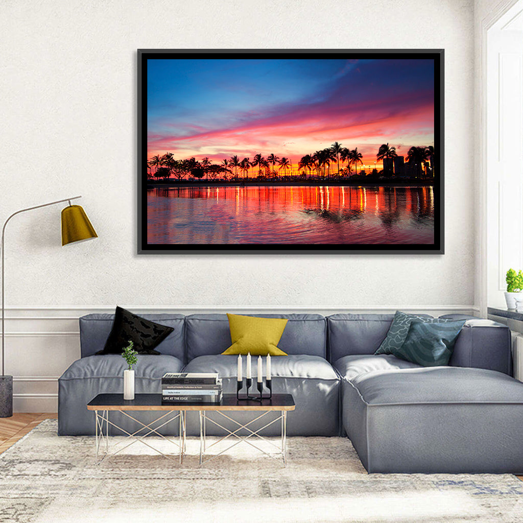 Hawaii Resort Sunset Wall Art