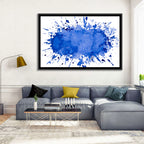 Blue Ink Splash Wall Art