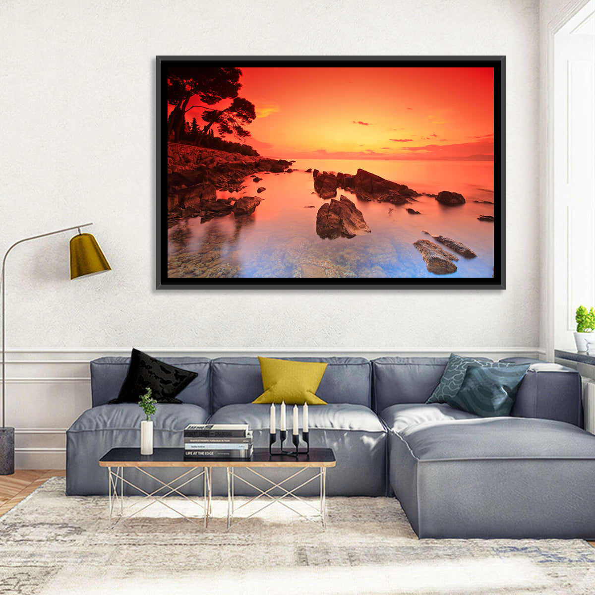 Brac Island Fiery Sunset Wall Art