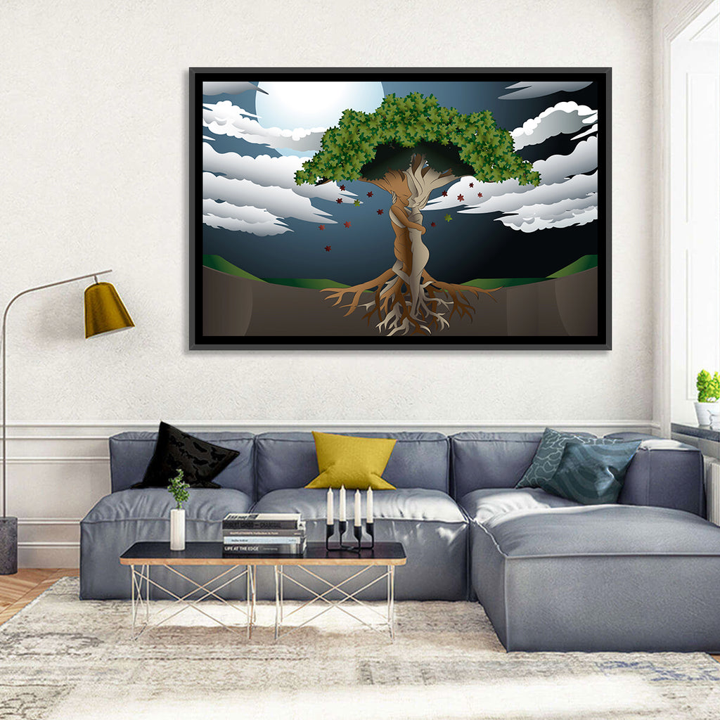 Moonlit Lovers Tree Wall Art