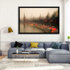 Foggy Moscow Kremlin at Dusk Wall Art