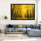 Yellow Autumn Forest Path Wall Art