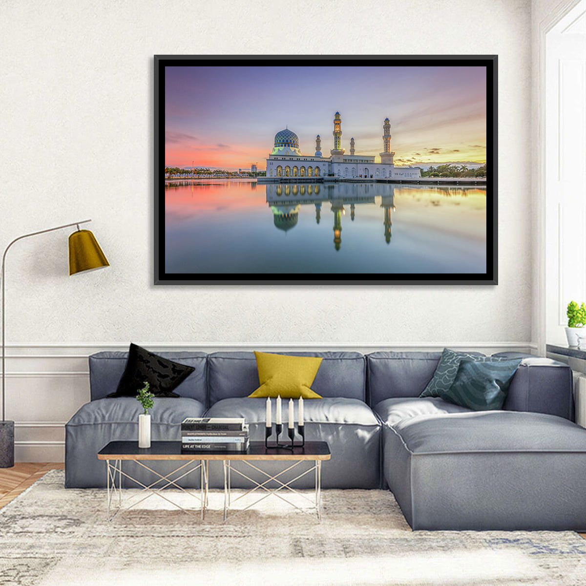Kota Kinabalu City Mosque at Sunrise Wall Art