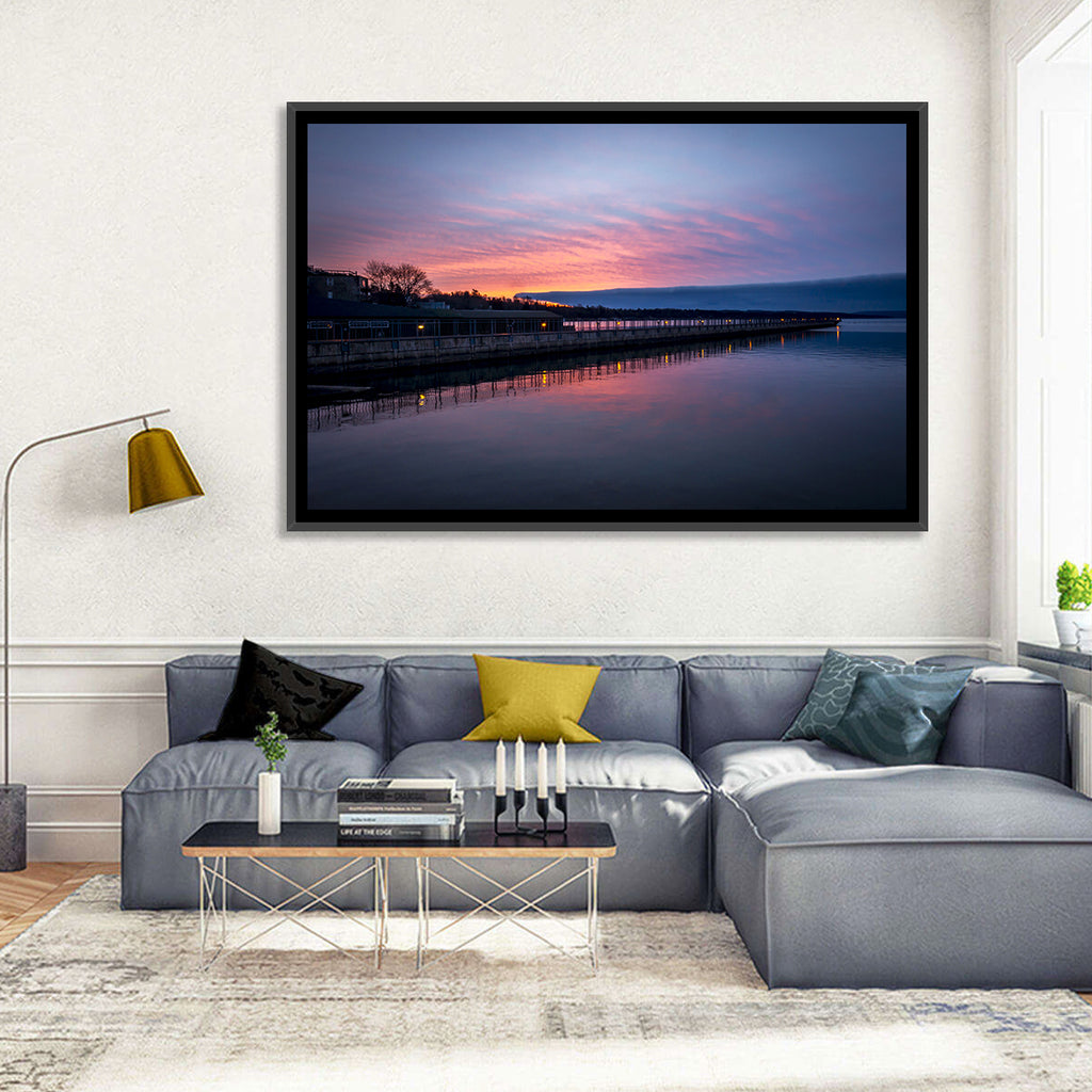 Skaneateles Lake Pier at Dusk Wall Art