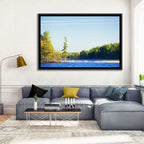 Summer Forest Lake Shoreline Wall Art