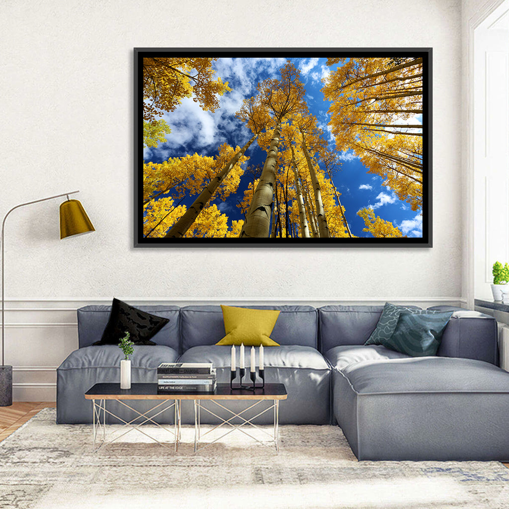 Golden Aspen Canopy View Wall Art