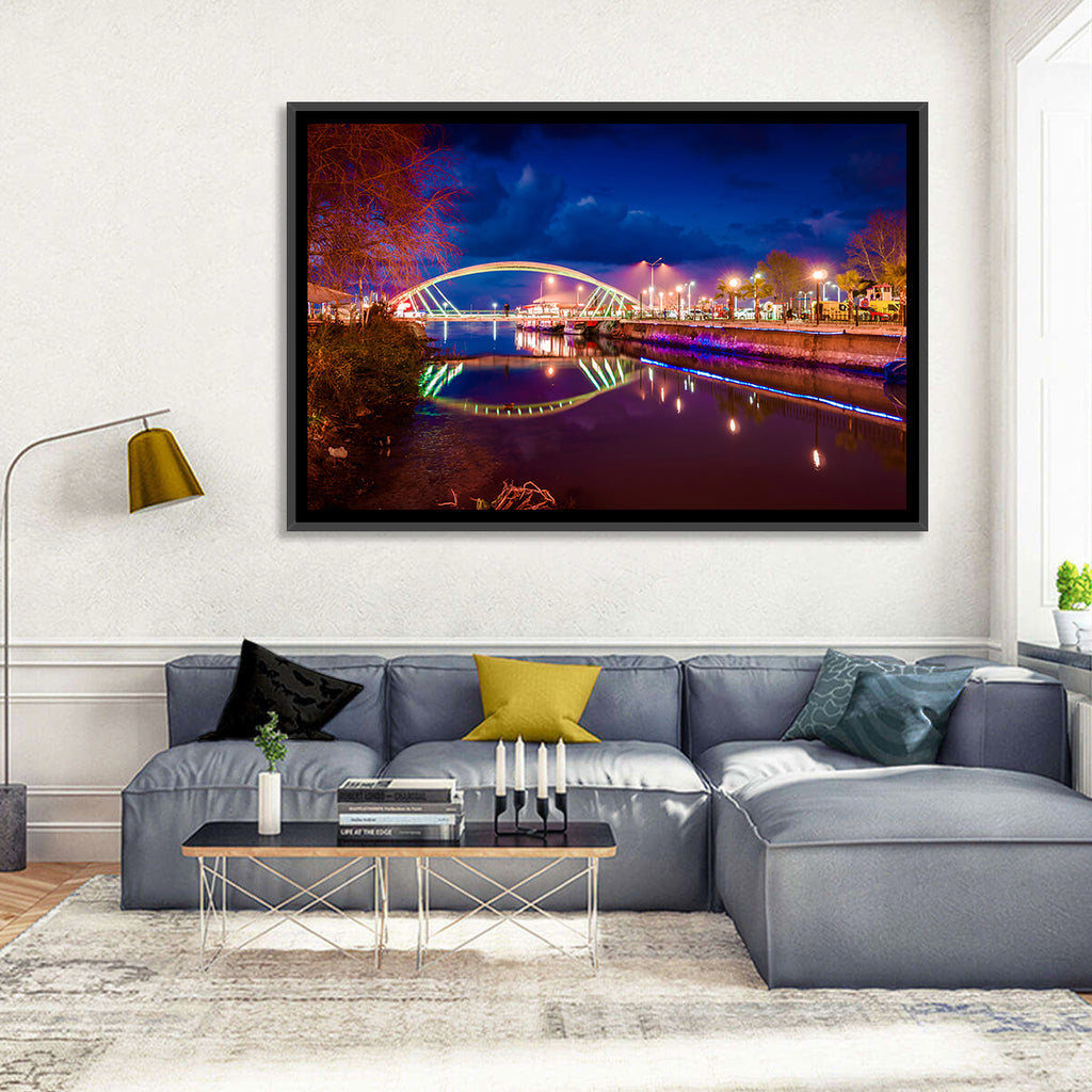 Lovers Bridge Nightscape Wall Art