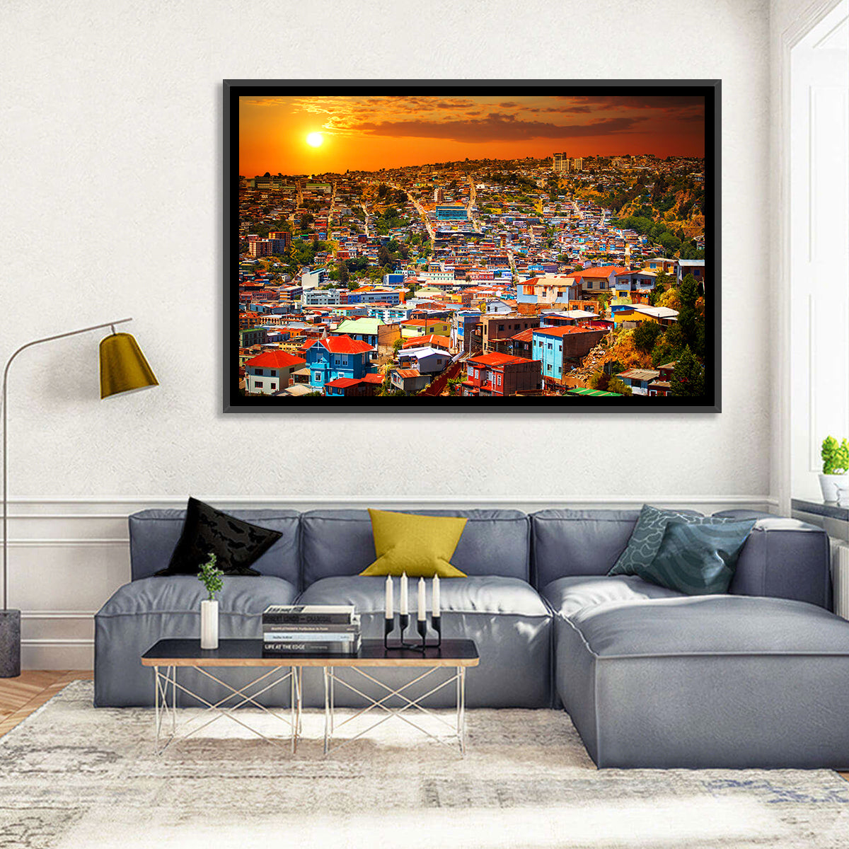 Valparaíso Hills Sunset Wall Art