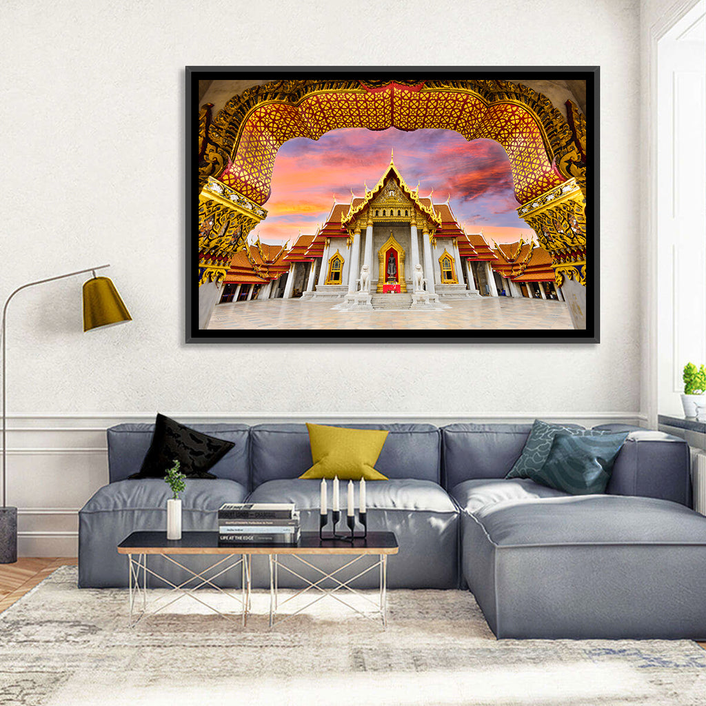 Marble Temple at Sunset Wall Art