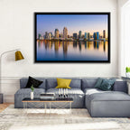 San Diego Skyline at Golden Dusk Wall Art