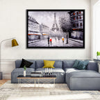 Paris Street with Eiffel Tower Wall Art