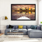 Kuwait City Skyline at Dusk Wall Art