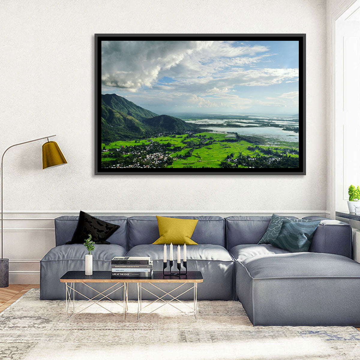Wular Lake Wall Art in a room, landscape