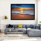 Sun Flare Beach Sunrise Wall Art