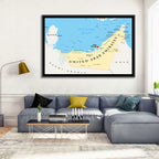 UAE Political Map Wall Art