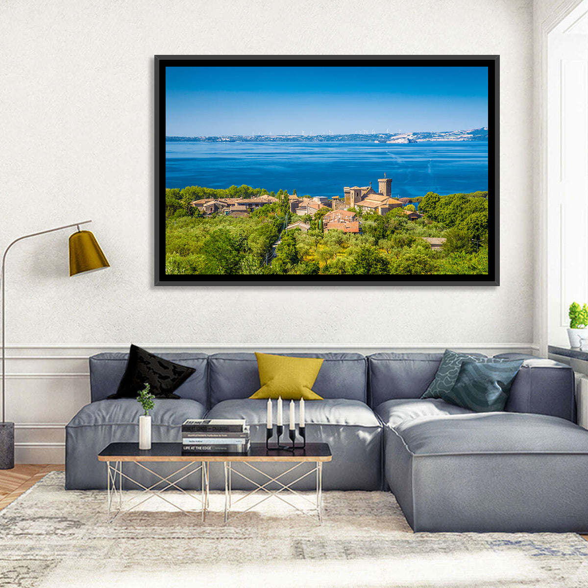 Bolsena Village Overlook Wall Art in a room, landscape