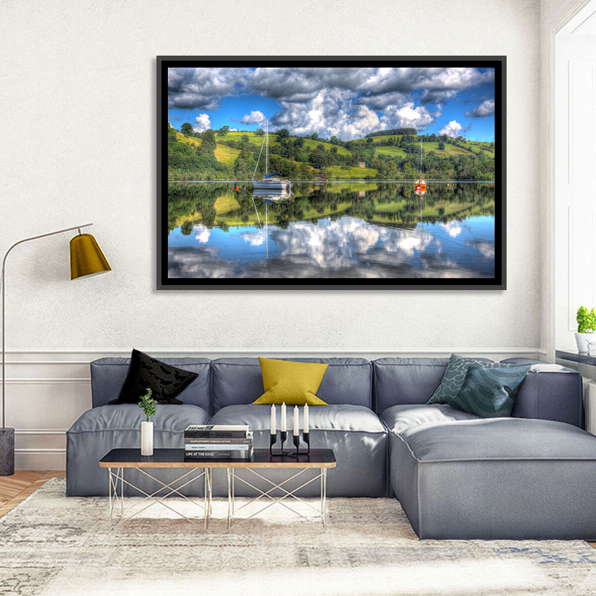 Sailboats on Ullswater Wall Art