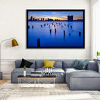 Jersey City Skyline at Dusk Wall Art