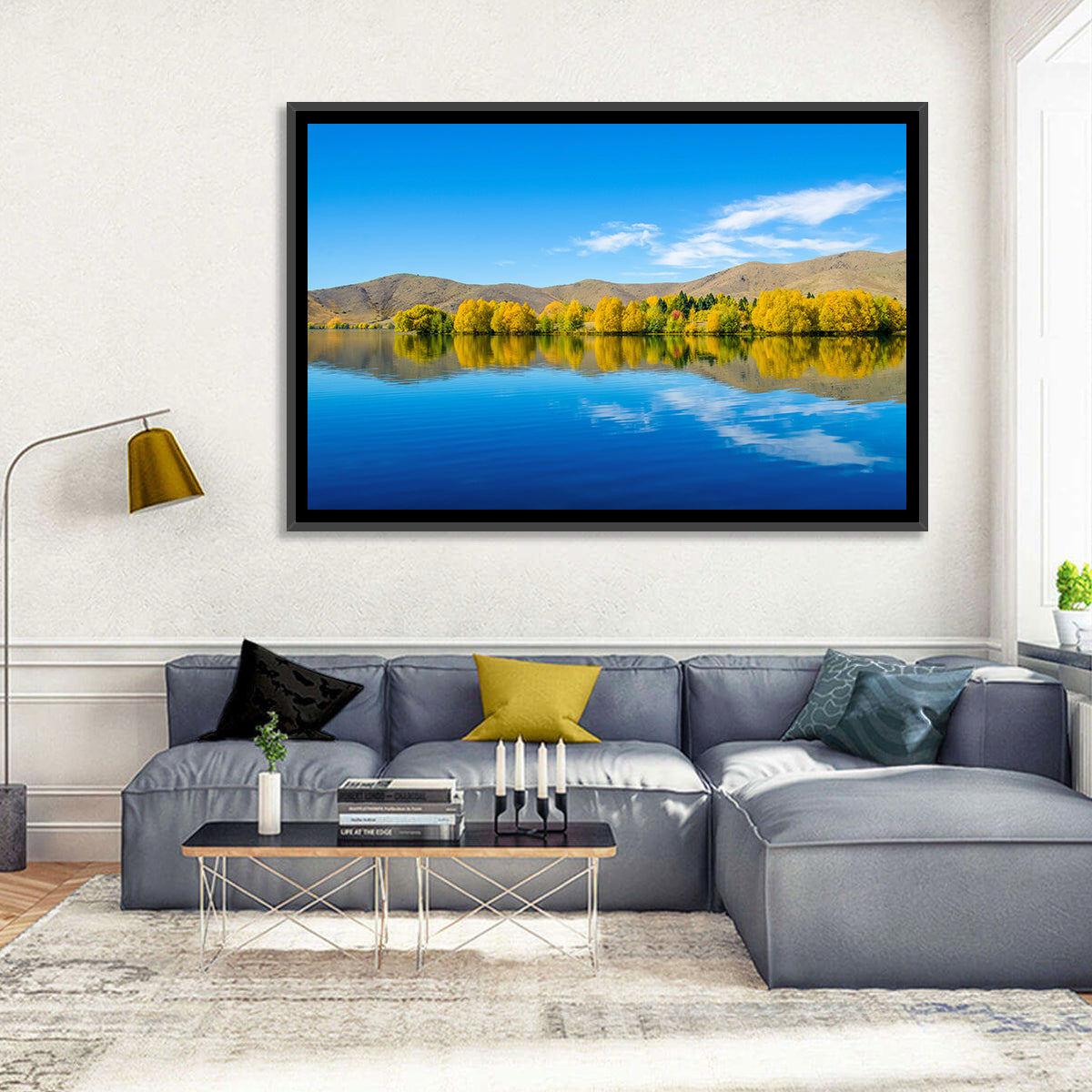 Lake Ruataniwha Wall Art in a room, landscape