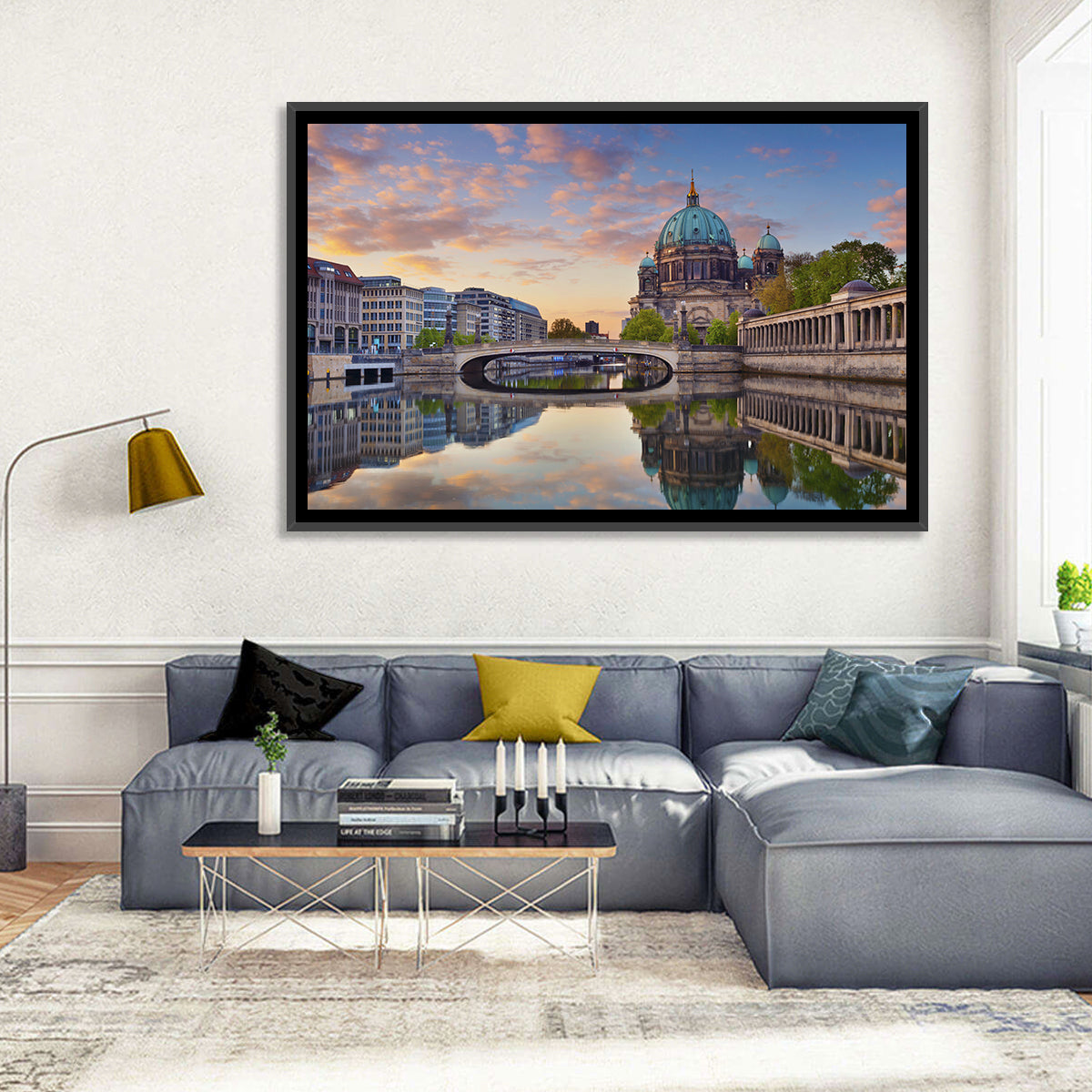 Golden Hour at Berlin Cathedral Wall Art in a room, landscape