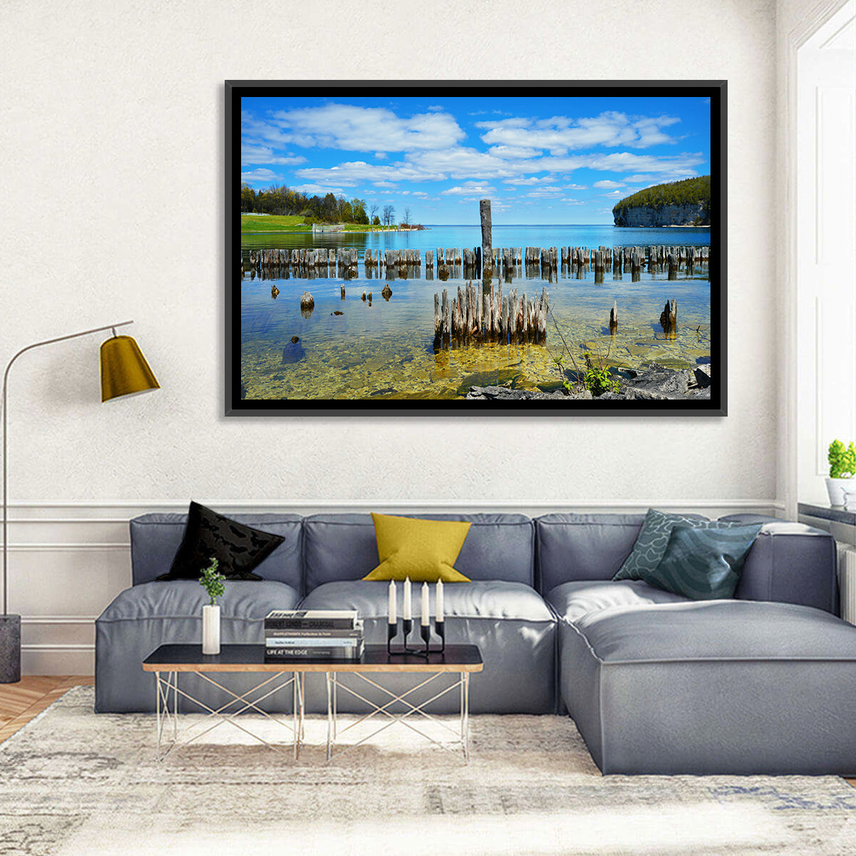 Big Bay De Noc Garden View Wall Art in a room, landscape