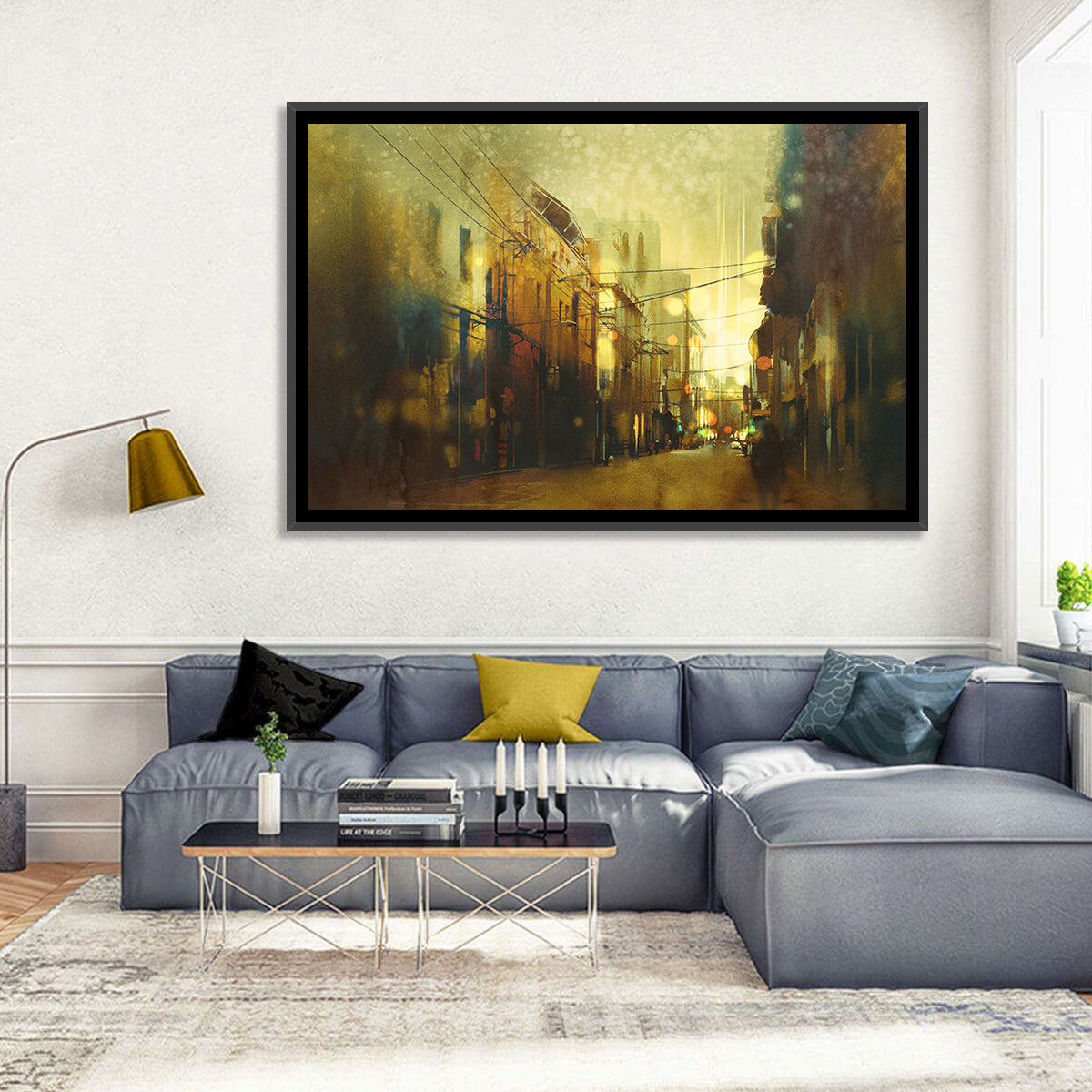 Golden Hour Urban Street Wall Art