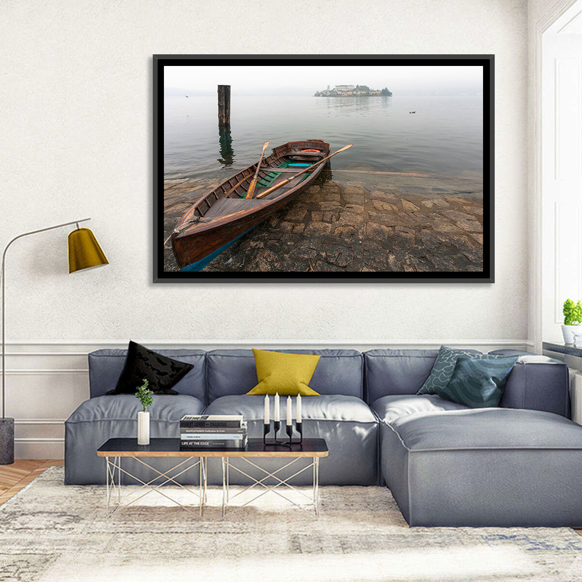 Rowboat on Lake Orta Wall Art