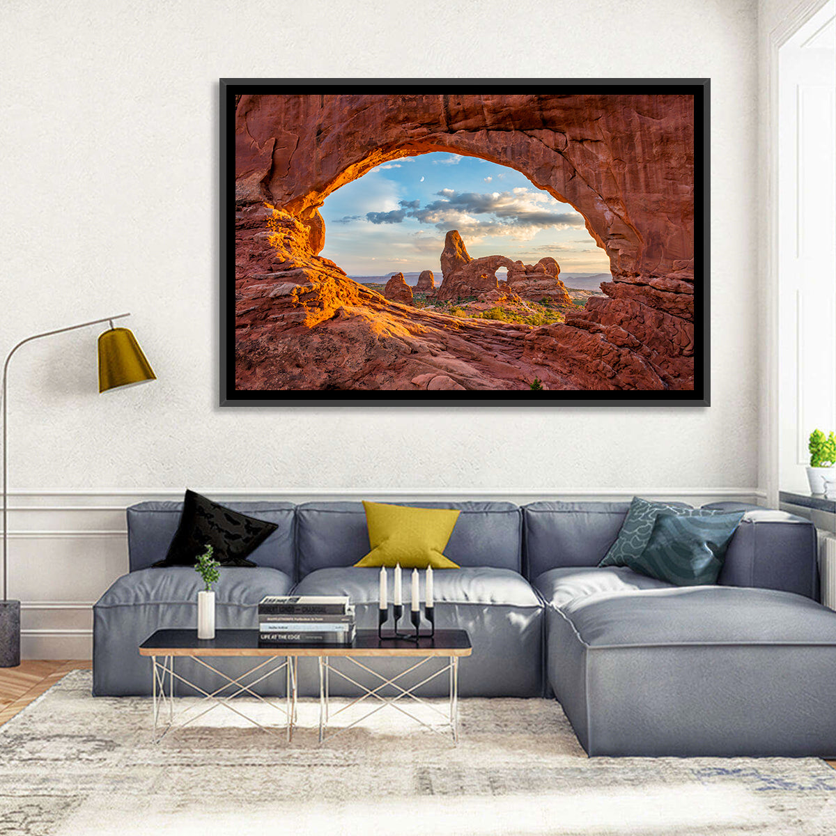 Turret Arch Through North Window Wall Art in a room, landscape