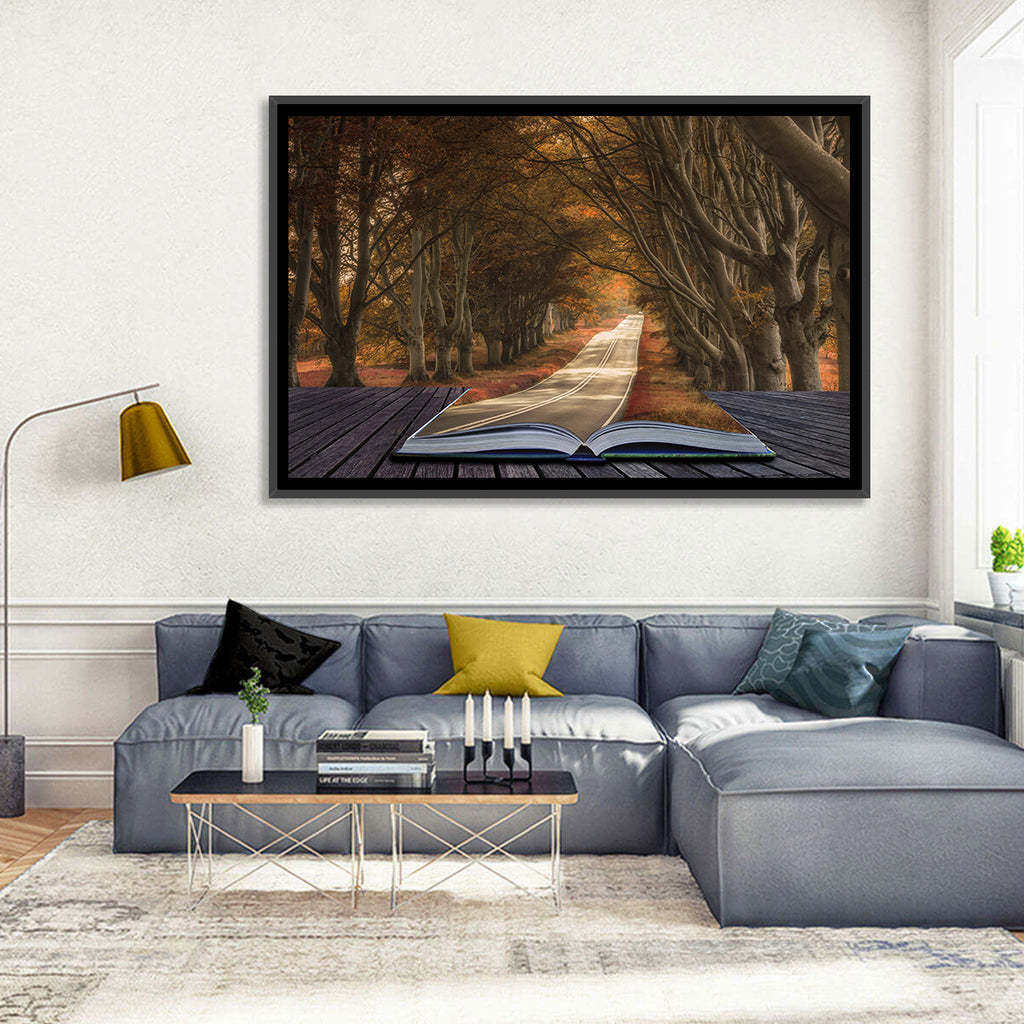 Surreal Book Pathway Wall Art