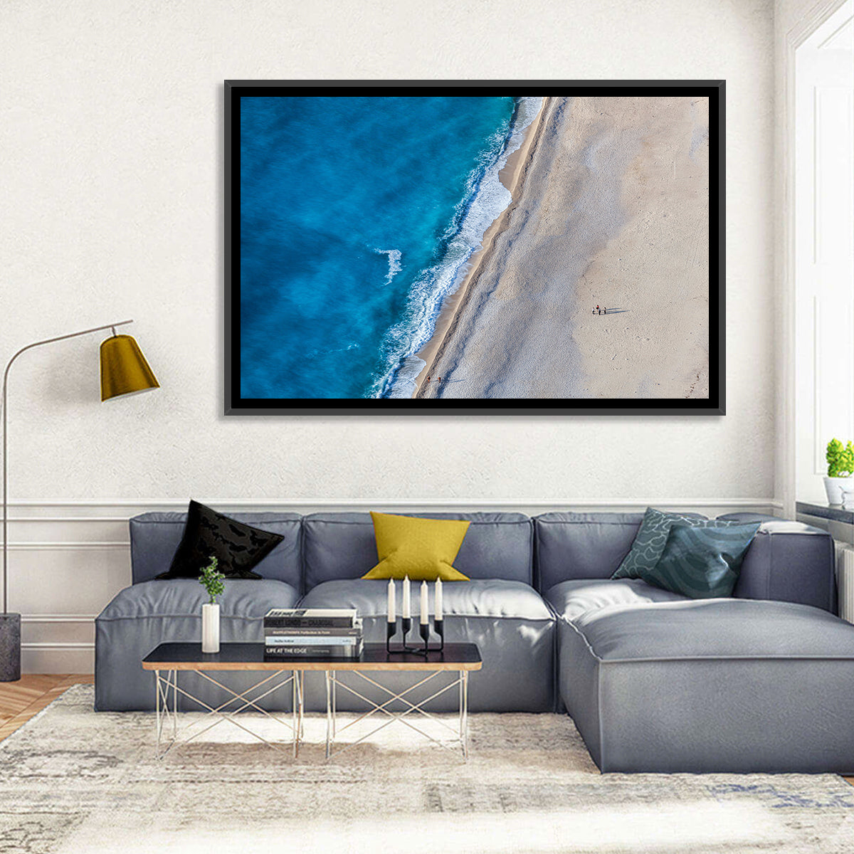 Myrtos Beach Aerial View Wall Art