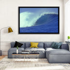Deep Blue Barrel Wave Wall Art