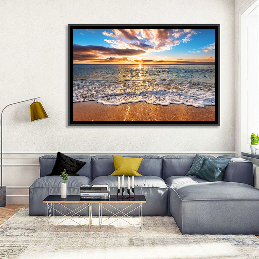 Golden Beach Sunrise Wall Art