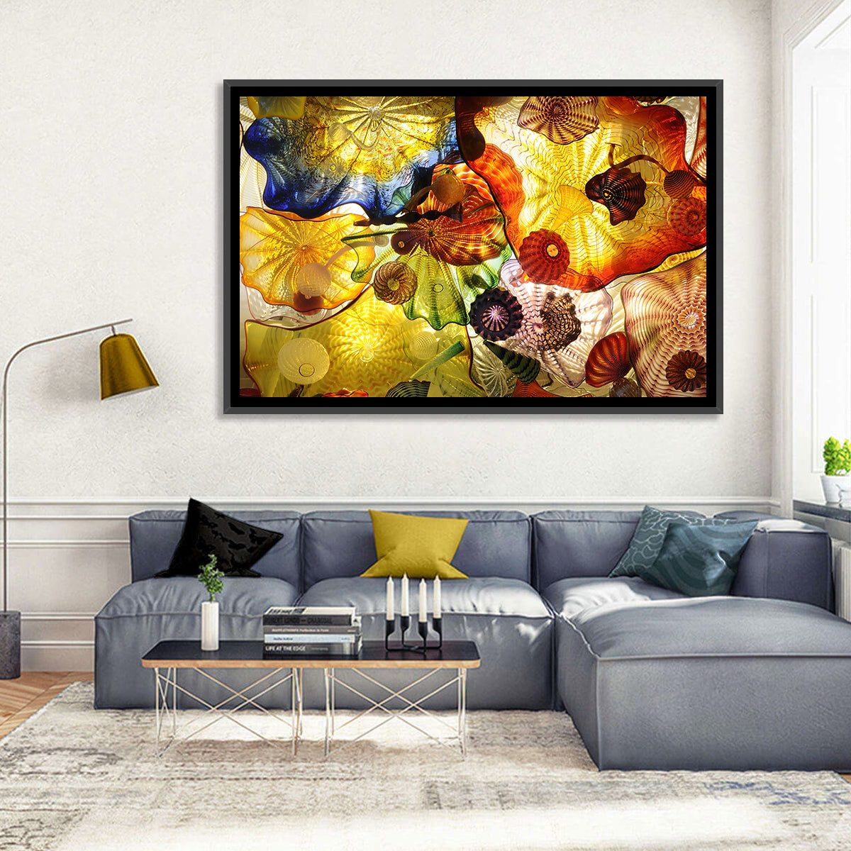 Kaleidoscopic Glass Ceiling Abstract Wall Art