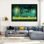 Enchanted Digital Forest Landscape Wall Art