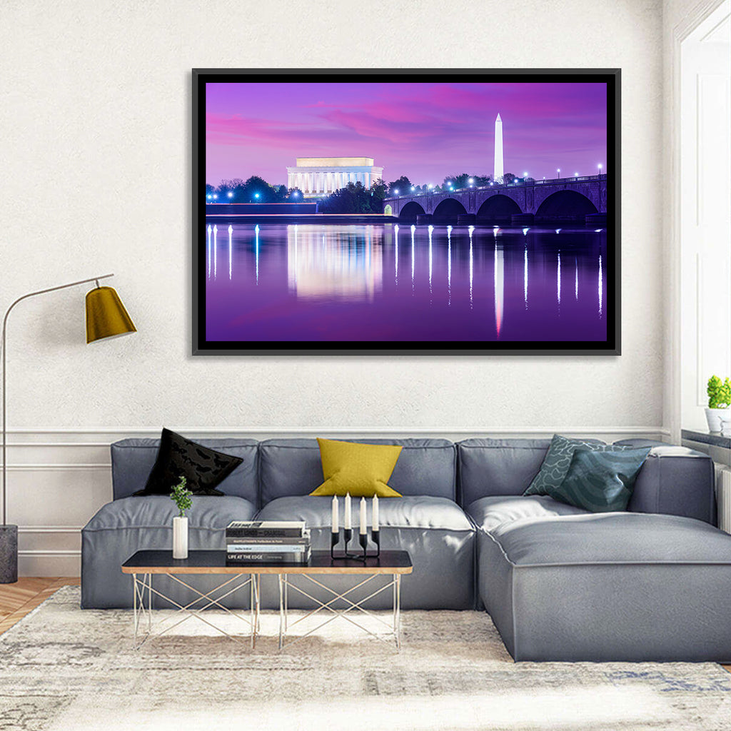 Purple Twilight Washington D.c. Skyline Wall Art