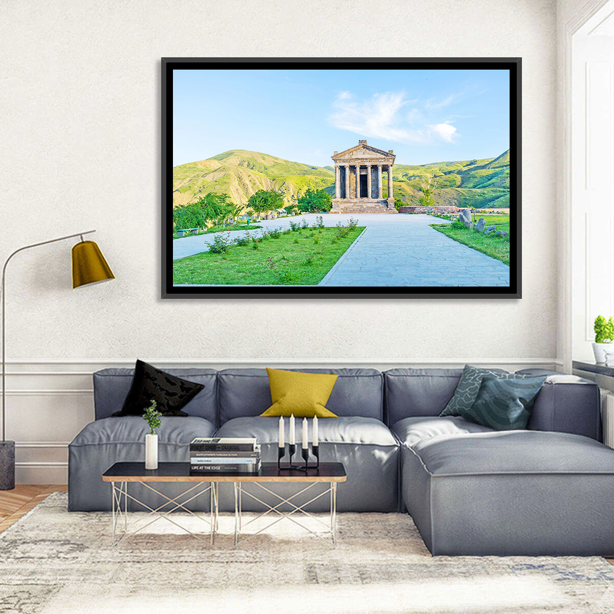Temple of Garni, Armenia Wall Art in a room, landscape