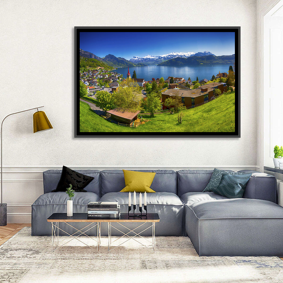 Lake Lucerne, Weggis Wall Art in a room, landscape