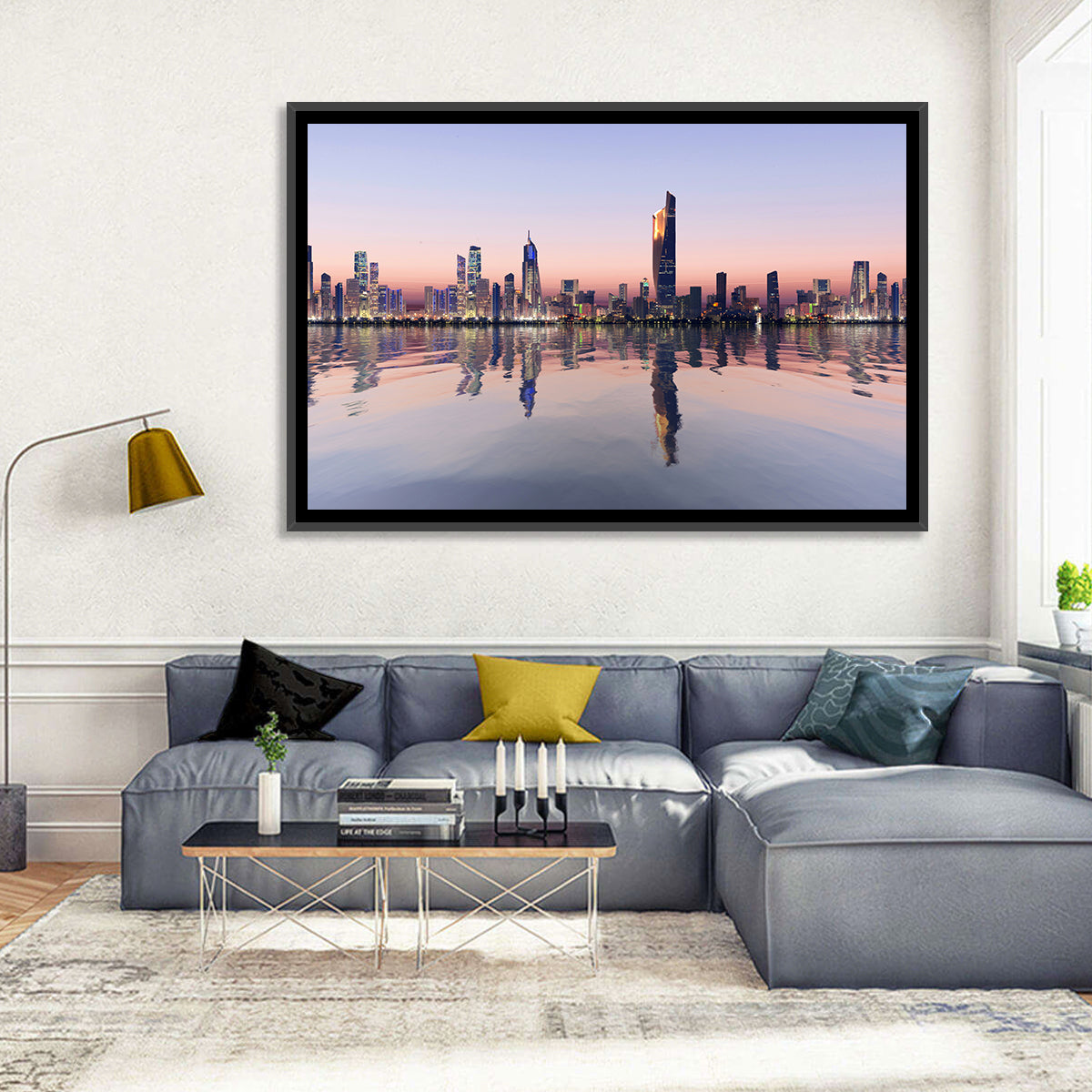 Al Hamra Tower Twilight Skyline Wall Art