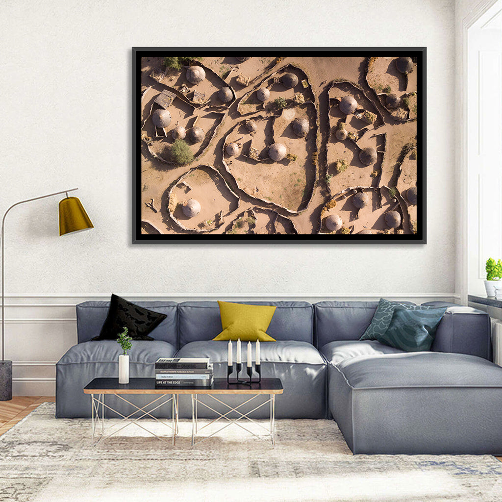 Thatched Huts in Chad Wall Art