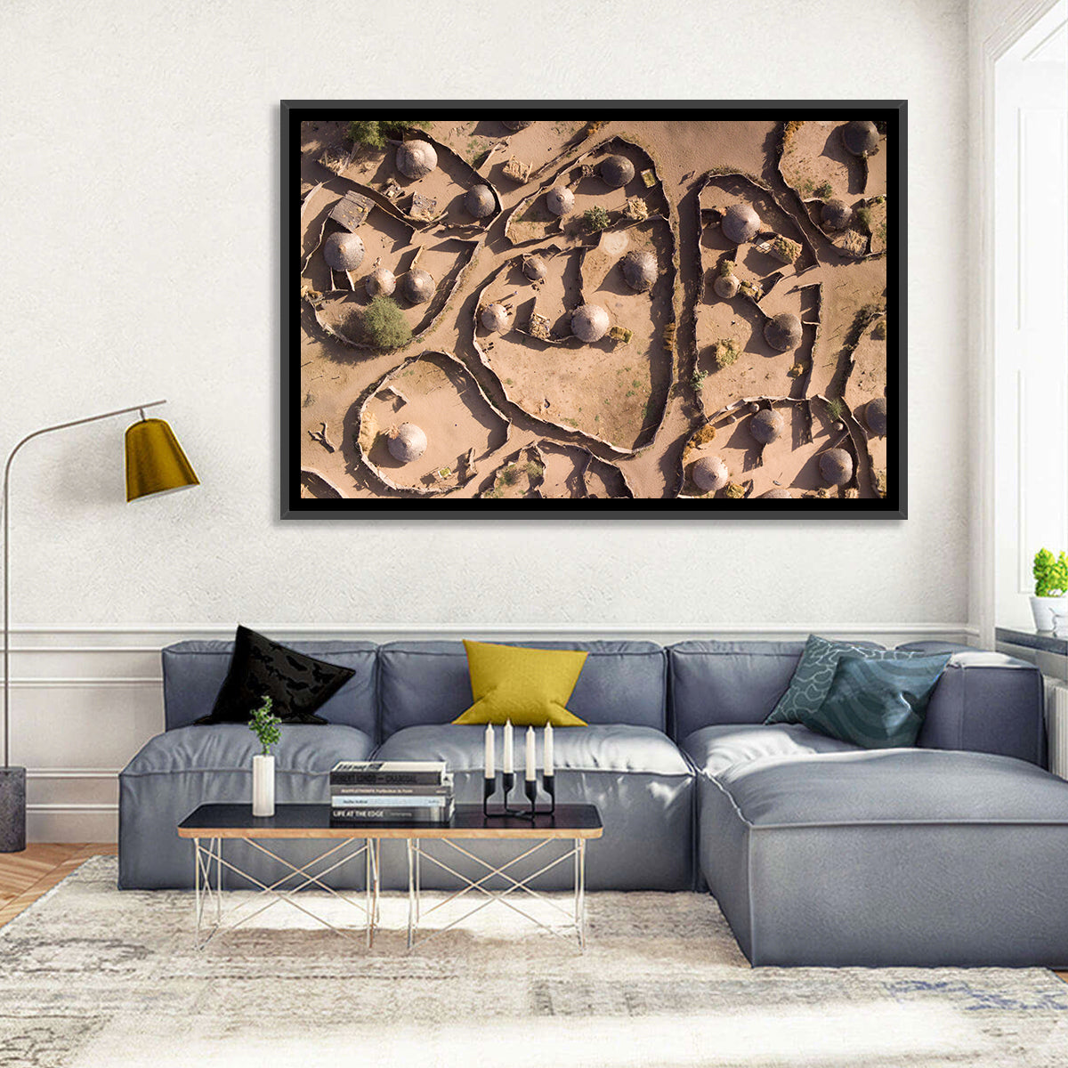 Thatched Huts in Chad Wall Art