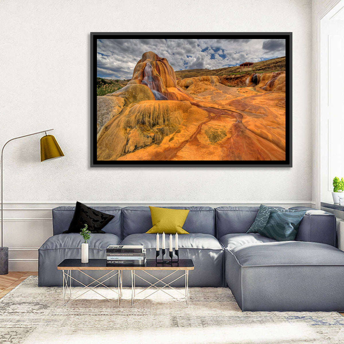 Clay Geyser Wall Art in a room, landscape